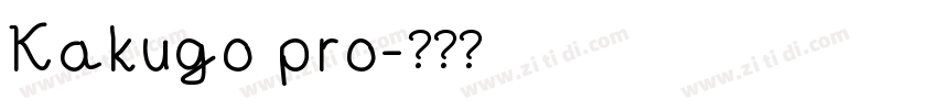 Kakugo pro字体转换